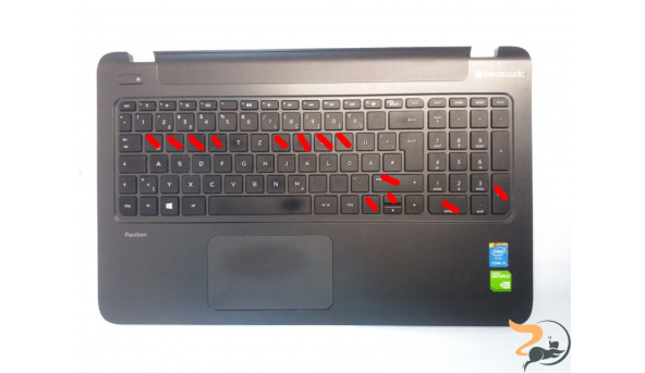 Середня частина корпуса для ноутбука HP Pavilion 15-p. EAY1400305A. На клавіатурі не всі клавіши робочі. Є подряпини, потертості. Без пошкоджень. - 291582