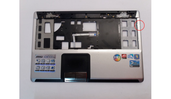 Середня частина корпуса для ноутбука MSI CR610, MS-1684, E2P-682C1XX-Y31, Б/В, Має трішину на рамці (фото)