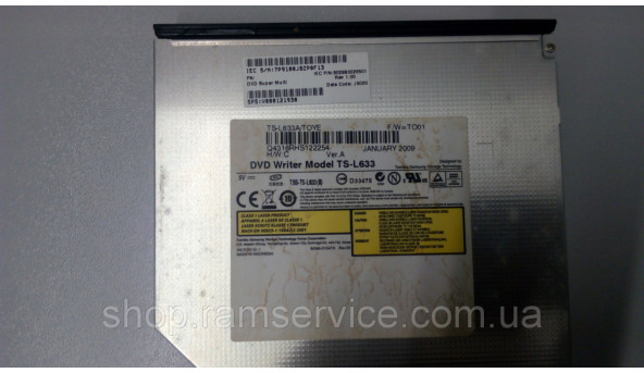 CD/DVD привід для ноутбука Toshiba Satellite Pro L300-1DT, TS-L633, б/в - 291783