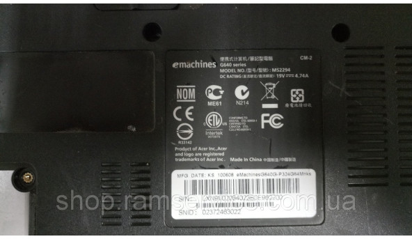 Корпус Emachines G640, б/в - 292559