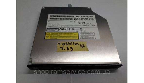 CD/DVD привід UJ-860 для ноутбука Toshiba Tecra A9, б/в - 292652