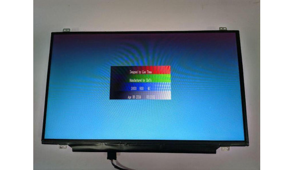 Матриця  LG Display,  LP140WD2 (TP)(B1),  14.0'', LED,  HD+ 1600x900, 30-pin, Slim, б/в, є два засвіти, помітні на всіх кольорах