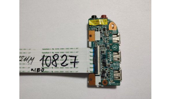 Додаткова плата, USB та Audio роз'єми, для ноутбука Sony Vaio PCG-91111M, PCG-61211M, PCG-71211M, VPCEC3M1R, 1P-1106J05-8011, 364-0001-782_A, б/в, в хорошому стані, без пошкоджень. - 292772