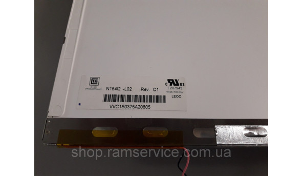 Матриця Chi Mei Optoelectronics N154I2-L02 15.4" CCFL 1280x800, б/в - 292842