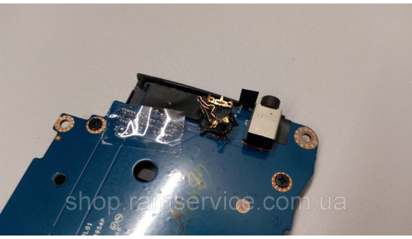 Плата Card Reader, Audio роз'ємами для ноутбука HP EliteBook 8540p, LS-4954P, б/в - 293267