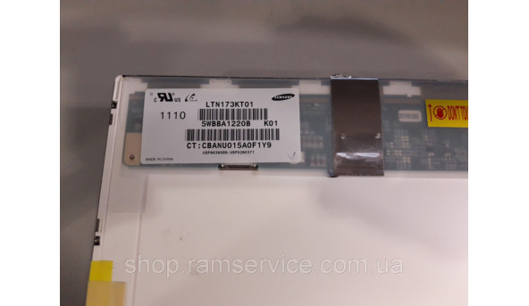 Матриця Samsung LTN173KT01, WXGA++ (1600x900) HD+ 17.3", б/в - 293495