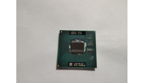 Процесор Intel Core 2 Duo T5550, SLA4E,  тактова частота 1.83 ГГц,  2 Мб кеш-пам'яті, частота системної шини 667 МГц, Socket PPGA478, Б/В.