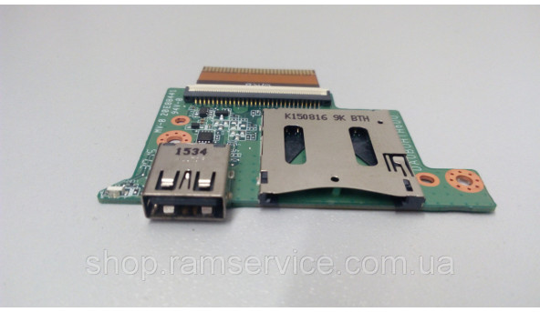 Плата с разъемами USB и Card Reader разъем для ноутбука Toshiba Chromebook CB35-B3340, DA0BUHTH6D0, б / у - 294676