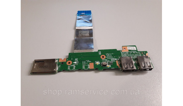 Плата включения с разъемами USB, Card Reader для ноутбука Lenovo Flex 2-14, 448.00X02.0011, б / у