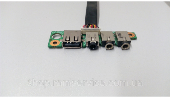 Додаткова плата USB роз'єм, Audio роз'єм, для ноутбука Zepto Znote V15a, 6-71-M74SA-D03A, б/в