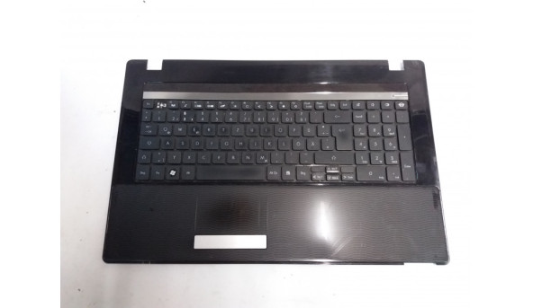 Середня частина корпуса для ноутбука Packard Bell LM85, MS2290, 604HS1500, 9ZN1H8220G, Б/В, клавіатура робоча, пошкоджена 5 кріплень, скал біля карт-рідера (фото)