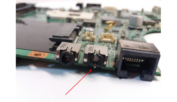 Материнська плата для ноутбука MSI CX623, 15.6", MS-168A1 VER:1.0, Б/В. Є впаяне відео nVidia GeForce G310M, N11M-GE2-S-B1 Неробоча, Має пошкодження (фото). - 295500