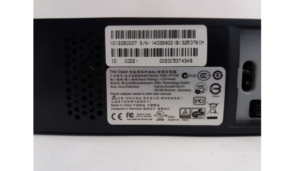 Тонкий клієнт H710c, VIA U3100 (1.6GHz), 1 GB RAM, 2 GB FLASH, Б/В. - 295516