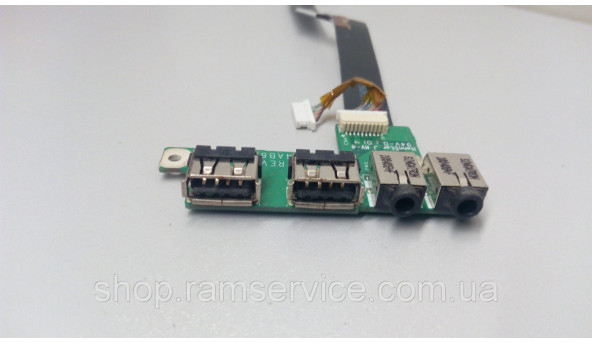 Додаткова плата USB роз'єм, Audio роз'єм, для ноутбука Abook 550HDII, TW9, DA0QL4AB8A1, б/в