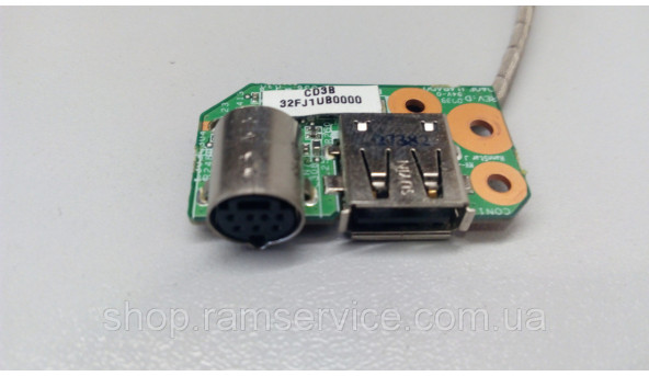 Дополнительная плата USB разъем, S-VIDEO разъем для ноутбука Fujitsu LifeBook S7210, 32FJ1UB0000, б / у