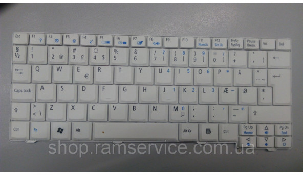 Клавіатура для ноутбука Acer Aspire One ZG5, 531H, D150, D250, P531, AOA150, б/в