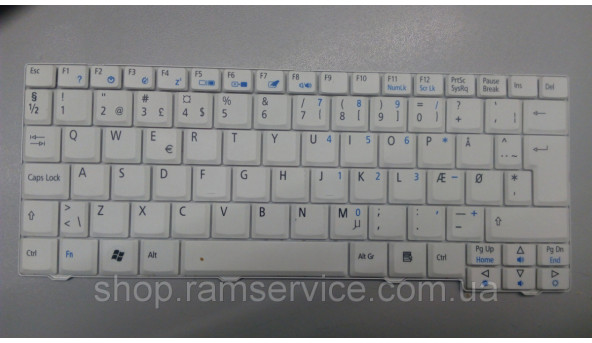 Клавіатура для ноутбука Acer Aspire One ZG5, 531H, D150, D250, P531, AOA150, б/в