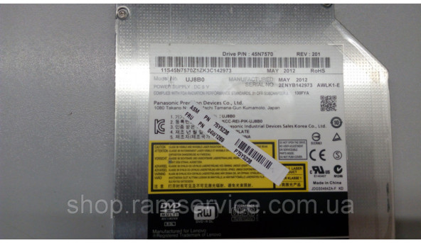 CD / DVD привод для ноутбука Lenovo ThinkPad L420, UJ8B0, б / у - 296053