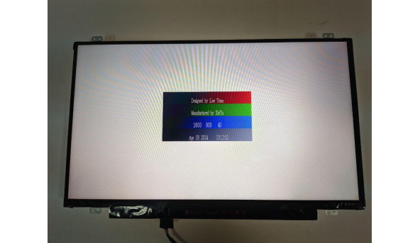 Матриця AU Optronics, B140RTN03.0, 14.0'', LED, HD+ 1600x900, 30-pin, Slim, б/в, Є сліди від клавіатури, на роботу не впливають - 296088