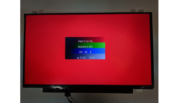 Матриця AU Optronics, B140RTN03.0, 14.0'', LED, HD+ 1600x900, 30-pin, Slim, б/в, Є сліди від клавіатури, на роботу не впливають - 296088