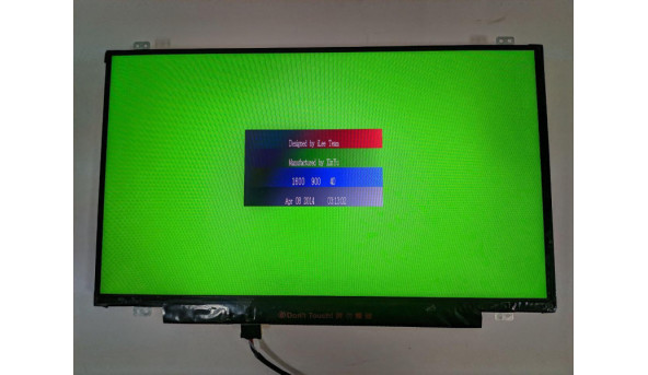 Матриця  AU Optronics,  B140RTN03.0,  14.0'', LED,  HD+ 1600x900, 30-pin, Slim, б/в, Є сліди від клавіатури, на роботу не впливають