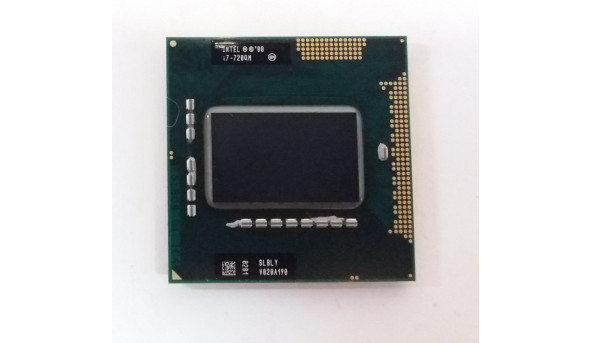 Процесор Intel Core i7-720QM, SLBLY, тактова частота 1.60 ГГц, Turbo Boost 2.8 ГГц, 6 МБ кеш-пам'яті, Socket PGA988, б/в, протестований, робочий