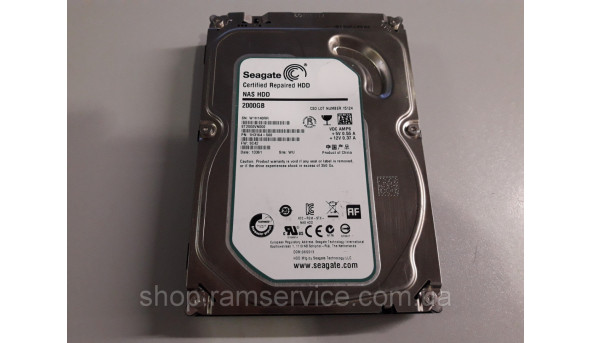 Жорсткий диск Seagate NAS HDD 2TB 5900rpm 64MB ST2000VN000 3.5 SATAIII, б/в