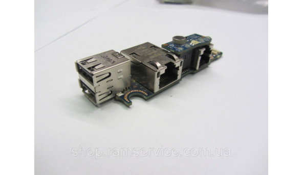Роз'єми USB, LAN для ноутбука Dell Latitude D620 D630, LS-3302P  LS-2791P LS-2792P  Б/В