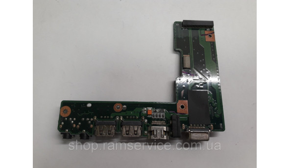 USB, VGA, HDMI, Audio роз'єми для ноутбука Asus K52, *K52JR_IO REV:2.3, K52JR_IO REV:2.1, б/в - 297062