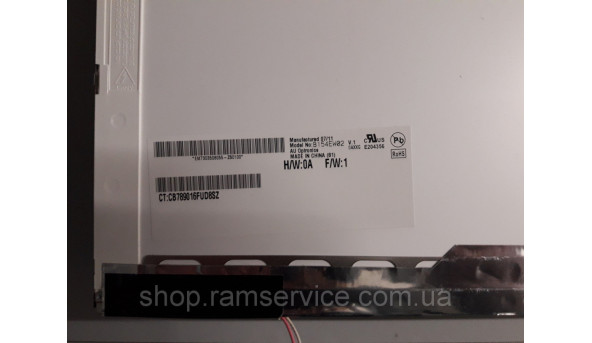 Матрица AU Optronics, B154EW02 V.1, 15.4 "CCFL 1280x800, б / у - 297130