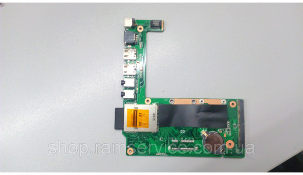 Додаткова плата, USB роз'єм, WLAN роз'єм, CARD RIDER, AUDIO роз'єм, та роз'єм живлення, для ноутбука Asus UL30, б/в - 297202