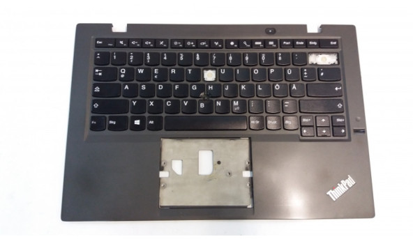 Середня частина корпуса для ноутбука Lenovo ThinkPad X1 Carbon Gen 3, 460.01402.0002, SN20G18565, Б/В. В хорошому стані, без дефектів. Клавіатура неробоча.