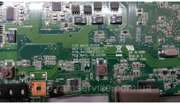 Материнская плата Asus F3K, X53K, 08G2003FK21G, REV 2.1, б / у - 297455