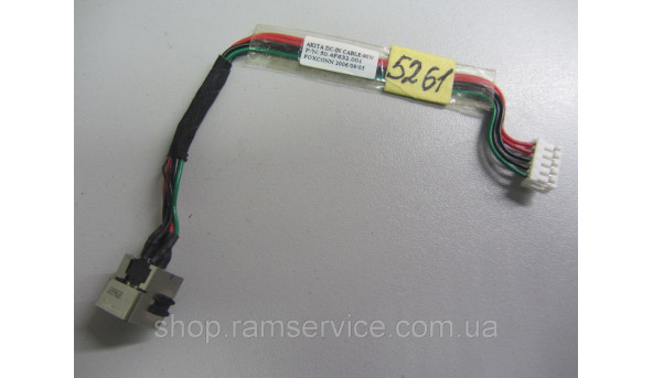 Разъем питания для ноутбука HP Pavilion dv2000, dv2500, dv2700, p / n * 50.4F632.001, 50.4F632.002, б / у