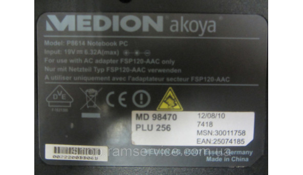 Корпус Medion Akoya P8614, MD98470, б/в - 297937