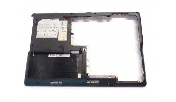 Нижня частина корпуса для ноутбука MSI CX600, MS-1682, Б/В, без пошкоджень, кріплення цілі.
