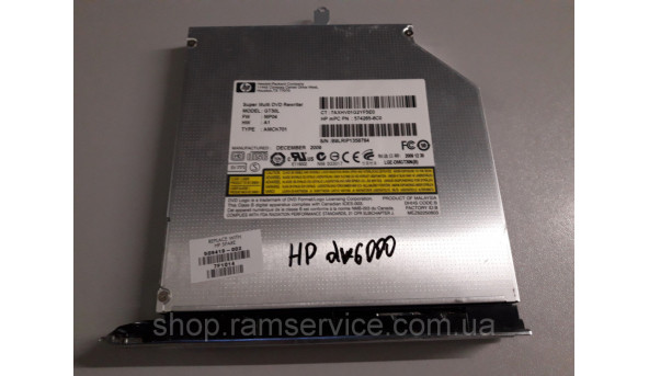 CD/DVD привід GT30L для ноутбука HP DV6000, б/в - 298215