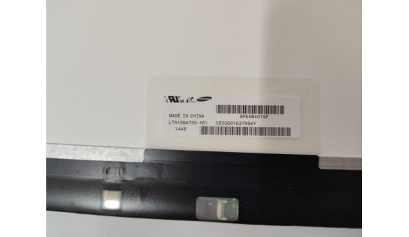 Матриця SAMSUNG, LTN156AT35-H01, 15.6'', LCD, HD 1366x768, 40-pin, Slim, б/в, Є засвіт, та правий бік трішки світліший від лівого - 298281