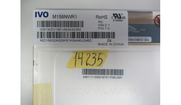 Матрица IVO, M156NWR1 R0, LCD, 15.6 ", б / у - 298502