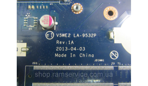 Материнська плата Packard Bell V5WT2, LA9532P, Rev:1A, б/в - 298790