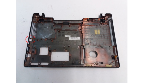 Нижня частина корпуса для ноутбука Asus X54H, 15.6", 13GN7UDAP021-2, Б/В. пошкодженний роз'єм живленя (фото)