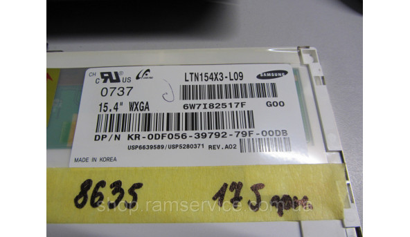 Матрица Samsung LTN154X-L09 15.4 "LCD, б / у - 298834