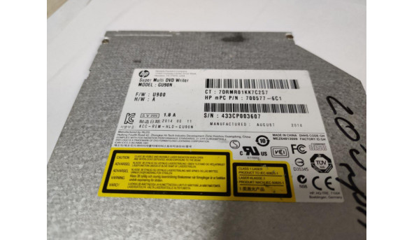 CD/DVD привід GU90N для ноутбука HP 14-r053no, 700577-6C1, 750636-001, в хорошому стані, без пошкоджень. - 298956