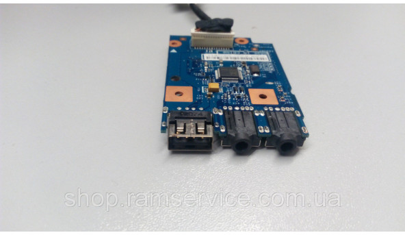 Usb плата, та аудіо роз'єм,  для ноутбука Lenovo B570e, 48.4PA04.01M, б/в