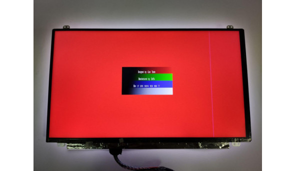 Матриця Innolux, N156HGE -LA1 Rev:C1, 15.6", 40-pin, LCD, Full HD 1920x1080, Slim, б/в, Є вертикальна полоса, на синьому фоні у лівому куті появляється засвіт, на всіх інших кольорах немає