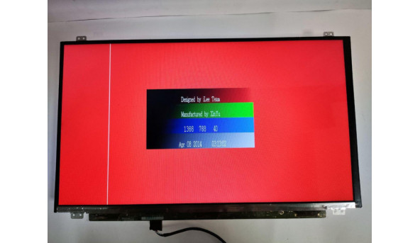 Матриця  LG Display,  LP156WH3(TP)(S2),  15.6'', LCD,  HD 1366x768, 30-pin, Slim, б/в, Є вертикальна полоса, подряпини, та потертості (фото)