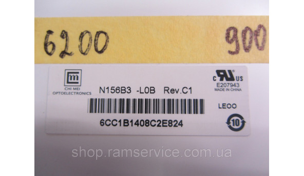 Матриця CHIMEI OPTOELECTRONICS N156B3-L0B Rev. C1 15.6" LCD, б/в - 299103