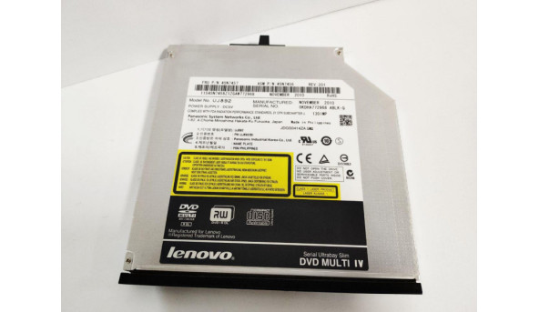 CD/DVD привод для ноутбука SATA Lenovo ThinkPad T410 T410s T420s T430s UJ892 DVD/RW 45N7457 Б/У