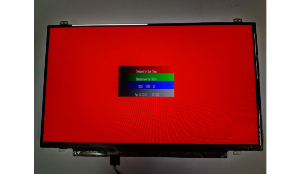 Матриця LG Display, LP140WF3 (SP)(D1), 14.0'', LCD, FHD 1920x1080, IPS, 30-pin, Slim, б/в, Присутні незначні сліди від клавіатури (фото), при роботі їх невидно - 299185
