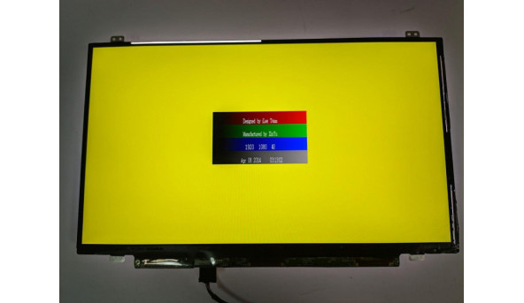 Матриця LG Display, LP140WF3 (SP)(D1), 14.0'', LCD, FHD 1920x1080, IPS, 30-pin, Slim, б/в, Присутні незначні сліди від клавіатури (фото), при роботі їх невидно - 299185